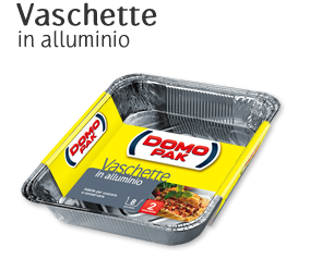 domopak container aluminum 12 portion no cover
